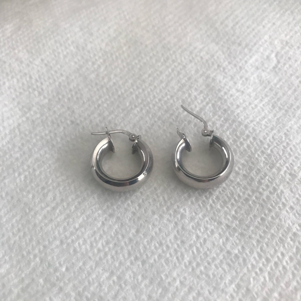 Elegant Silver Hoop Earrings